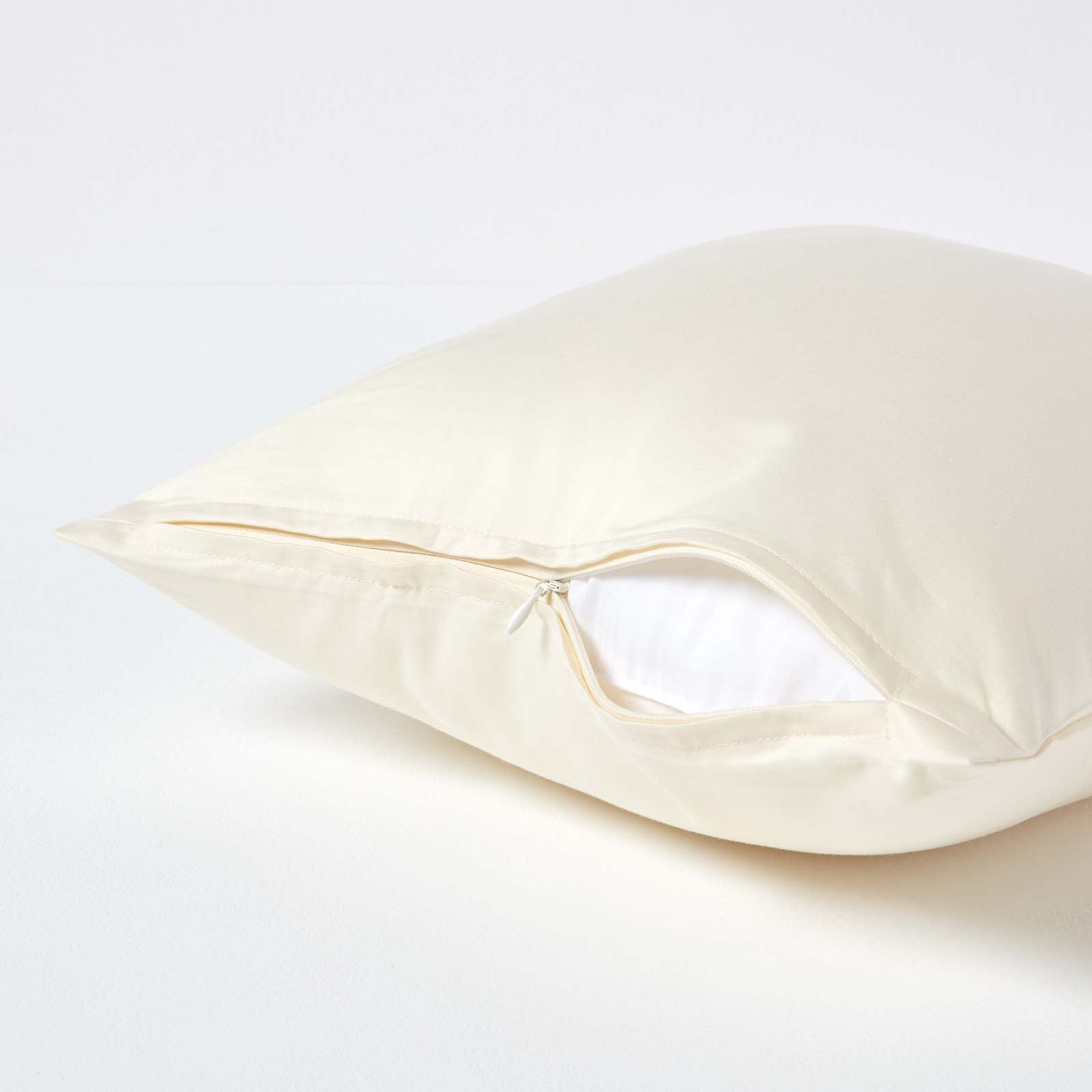 European Size Egyptian Cotton Pillowcase 1000 Tc | 40cm x 40cm | Cream