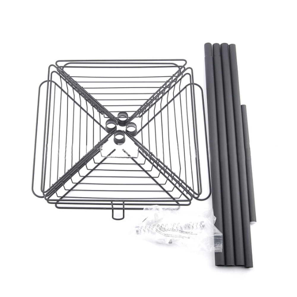 4 Tier Metal Corner Shower Shelf Wall Rack Organizer Bathroom Black