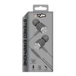 Bass Enhancement One-touch Remote, Stereo Earphones | Gray