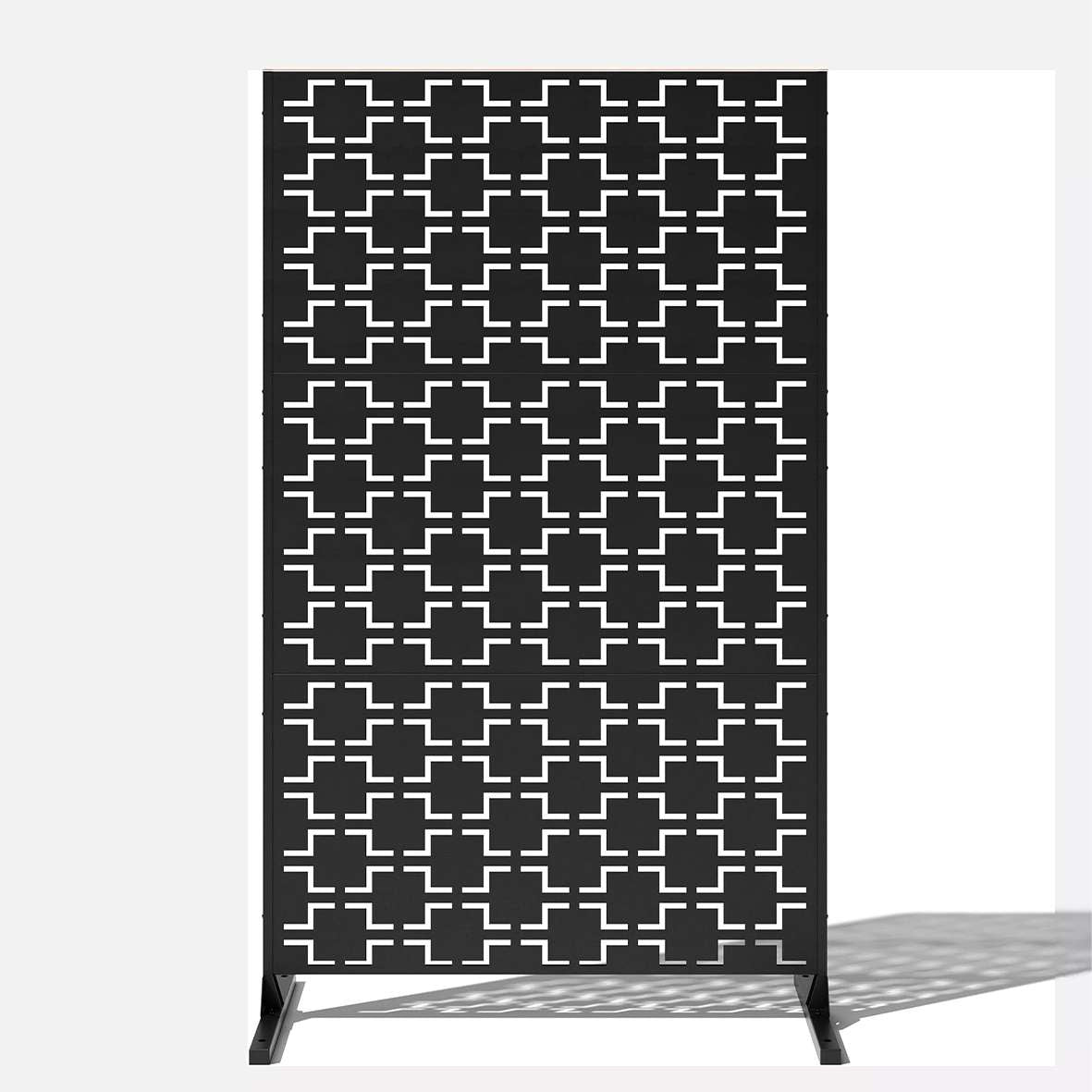 Metal Outdoor Privacy Screen 120cm X 180cm - Panels | 120cm x 180cm | Black