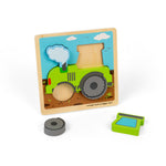 5pc Chunky Wooden Tractor Puzzle