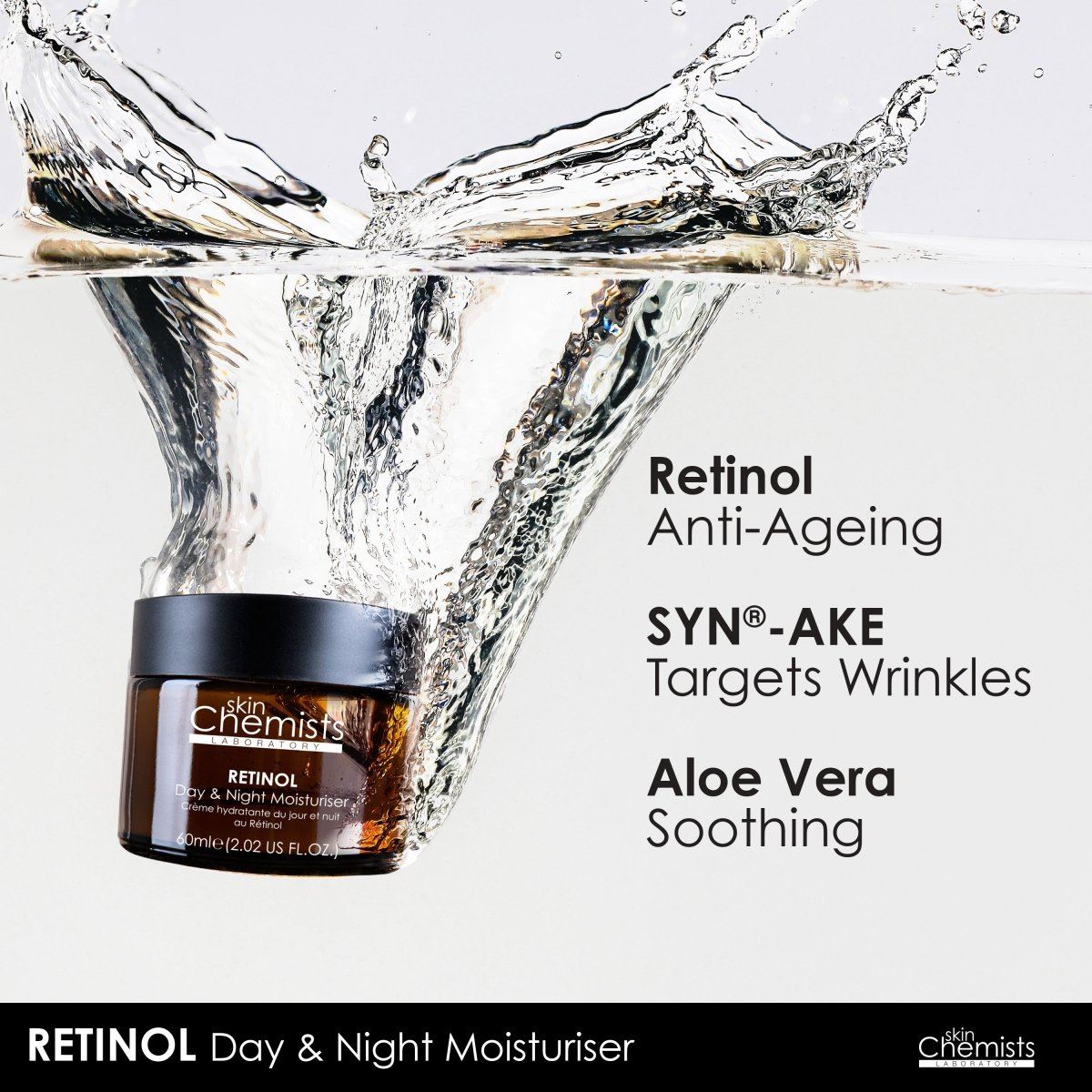 Anti-ageing Retinol Night Moisturiser With Syn-ake 60ml For Cell Regeneration And Fine Lines