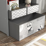 Kids Storage Units With 6 Boxes, Childrens Toy Storage Organiser | Grey