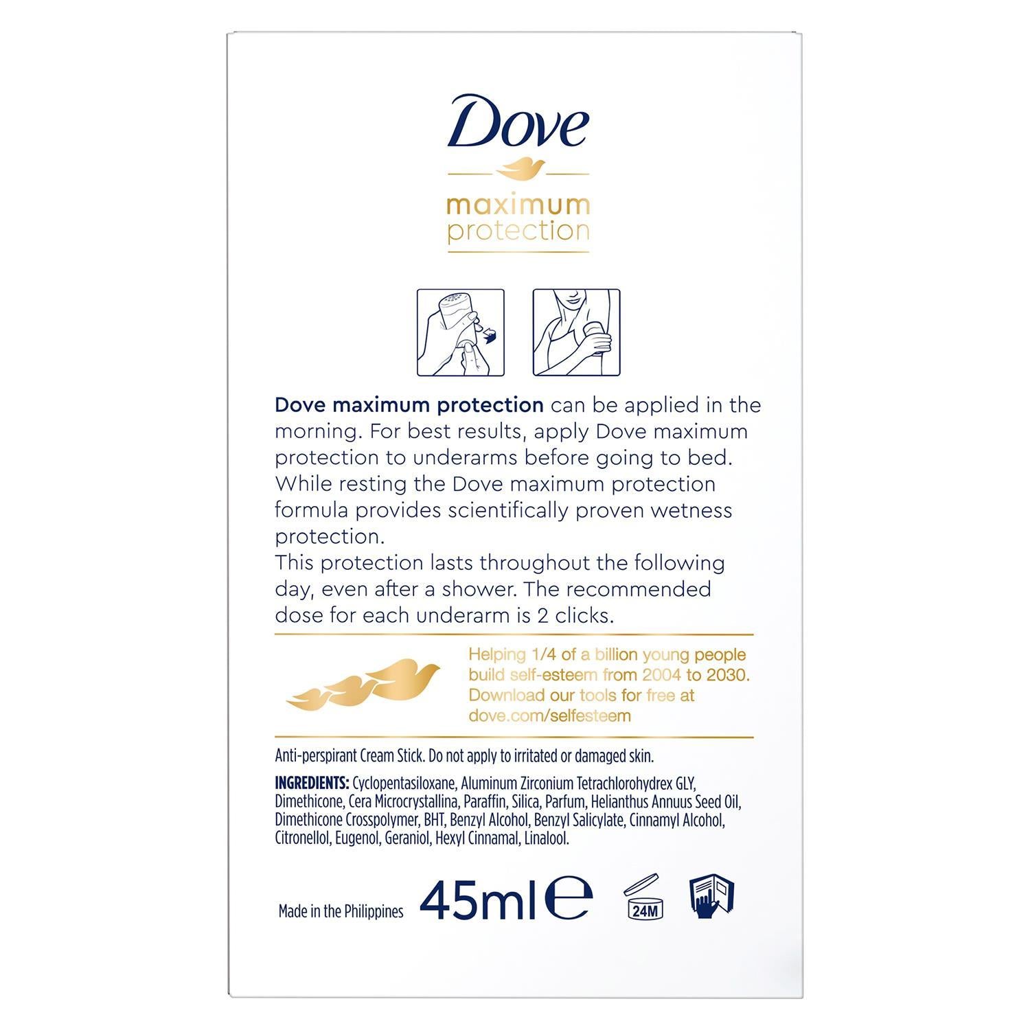 48h Maximum Protection Original Clean Antiperspirant Cream Stick, 12x 45ml