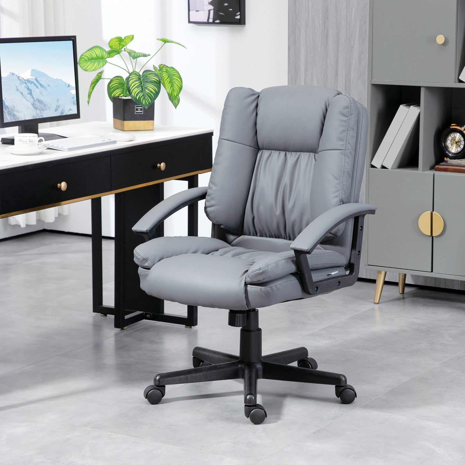 Modern Executive Office Chair Adjustable | Dove Gray