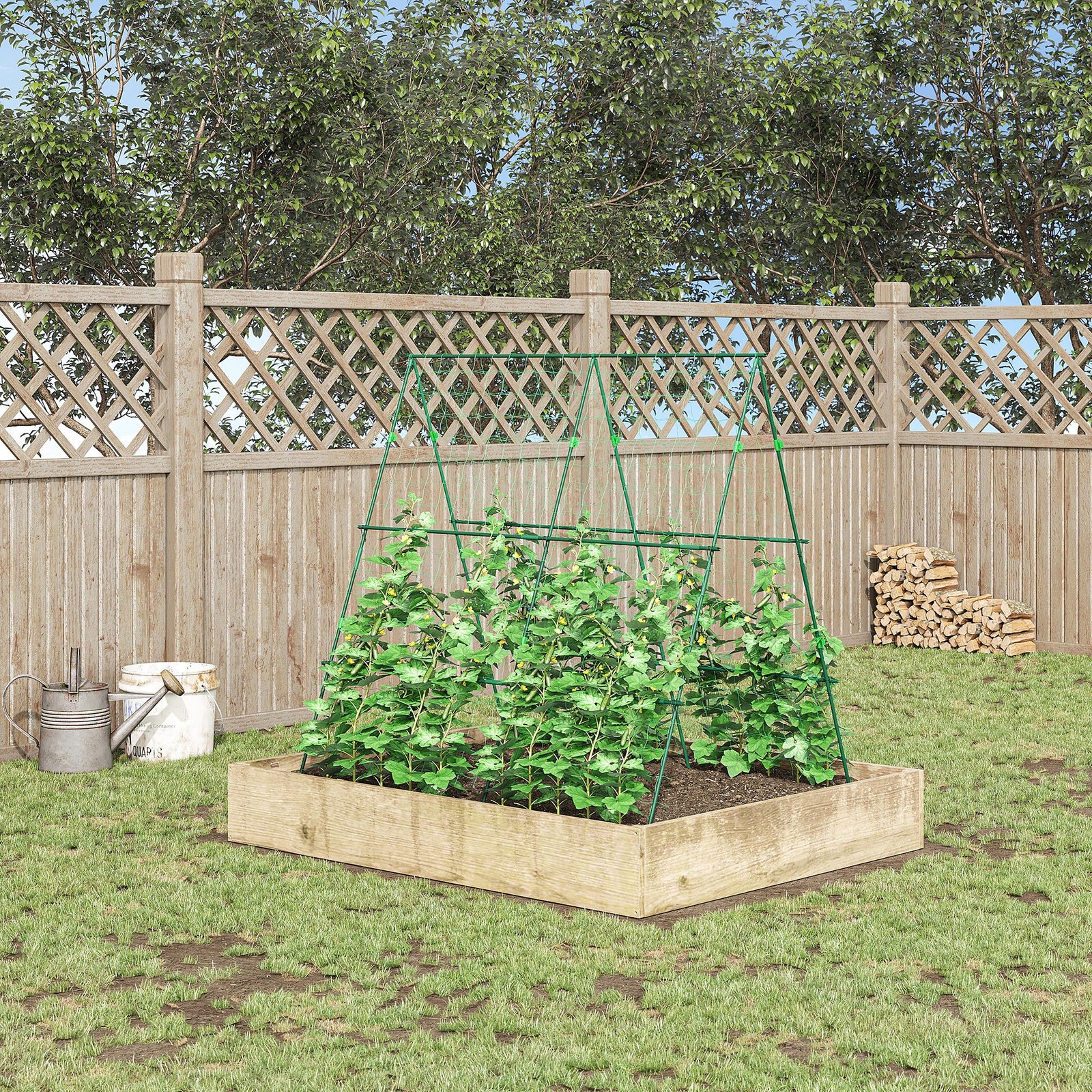 A-frame Trellis Plant Support For Vegetables, Flowers