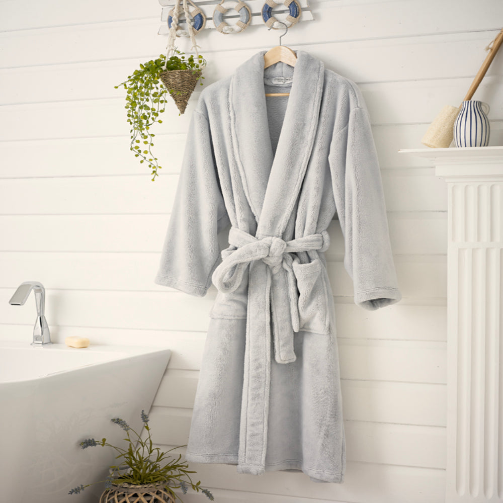 Coco Deluxe Fleece Robe | Small | Silver