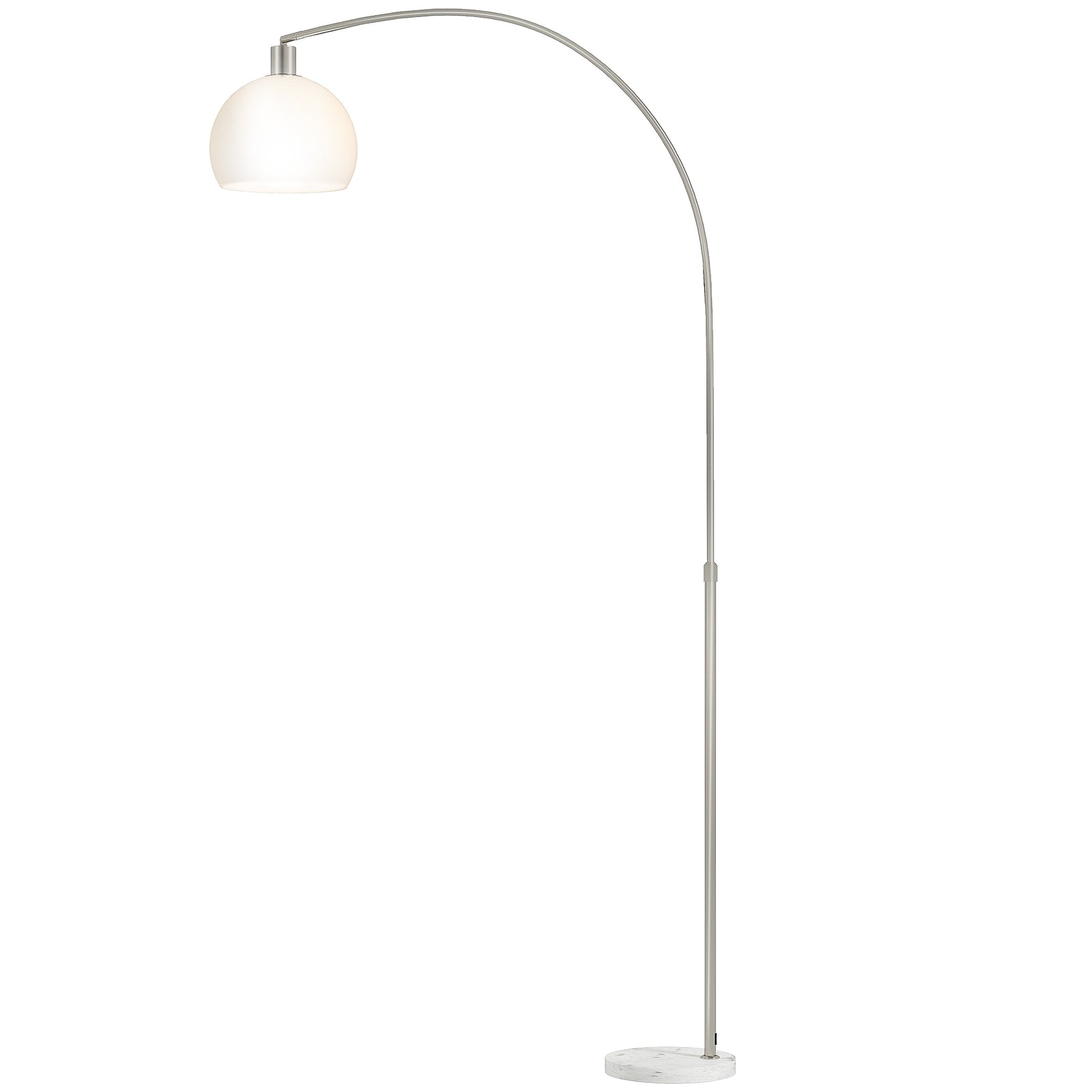 Modern Standing Lamp With Shade & Foot Switch | White
