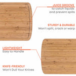 BlauKe Wood Cutting Board For Kitchen - 45x31cm Extra Large Bamboo Cutting Board With Juice Groove - Wooden Butcher Block