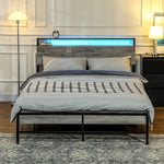 Led Single/double/King Bed Frame With Charging Station | Double