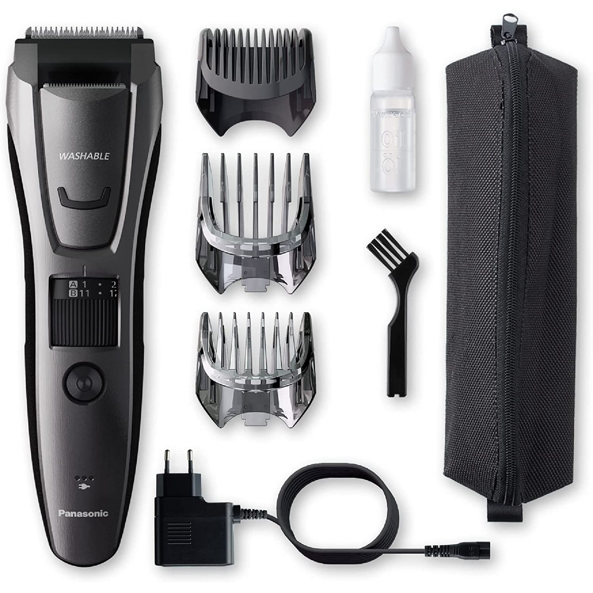 Er-gb80 + Er-gn30 Beard, Body & Facial Hair Trimmer Set | Black