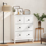 HOMCOM Modern Chest Of Drawers, 4 Drawer Dresser For Bedroom, White