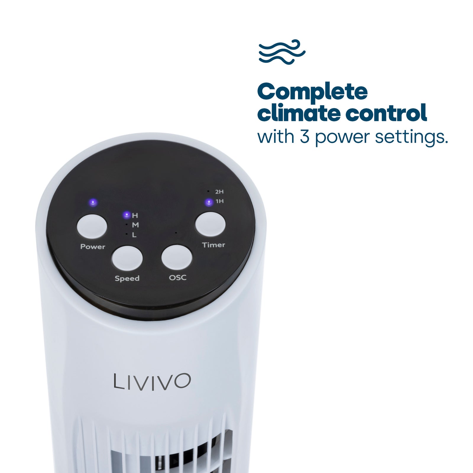 Livivo 32" Tower Fan - White