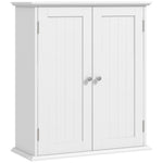 HOMCOM 3-tier Bathroom Cabinet, Wall-mounted Medicine Cabinet, White