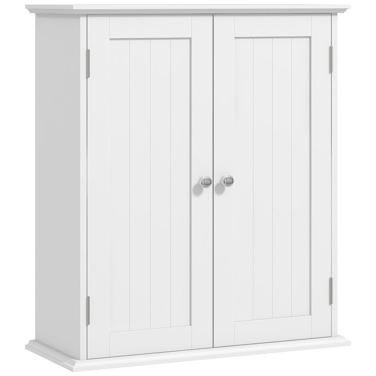 HOMCOM 3-tier Bathroom Cabinet, Wall-mounted Medicine Cabinet, White