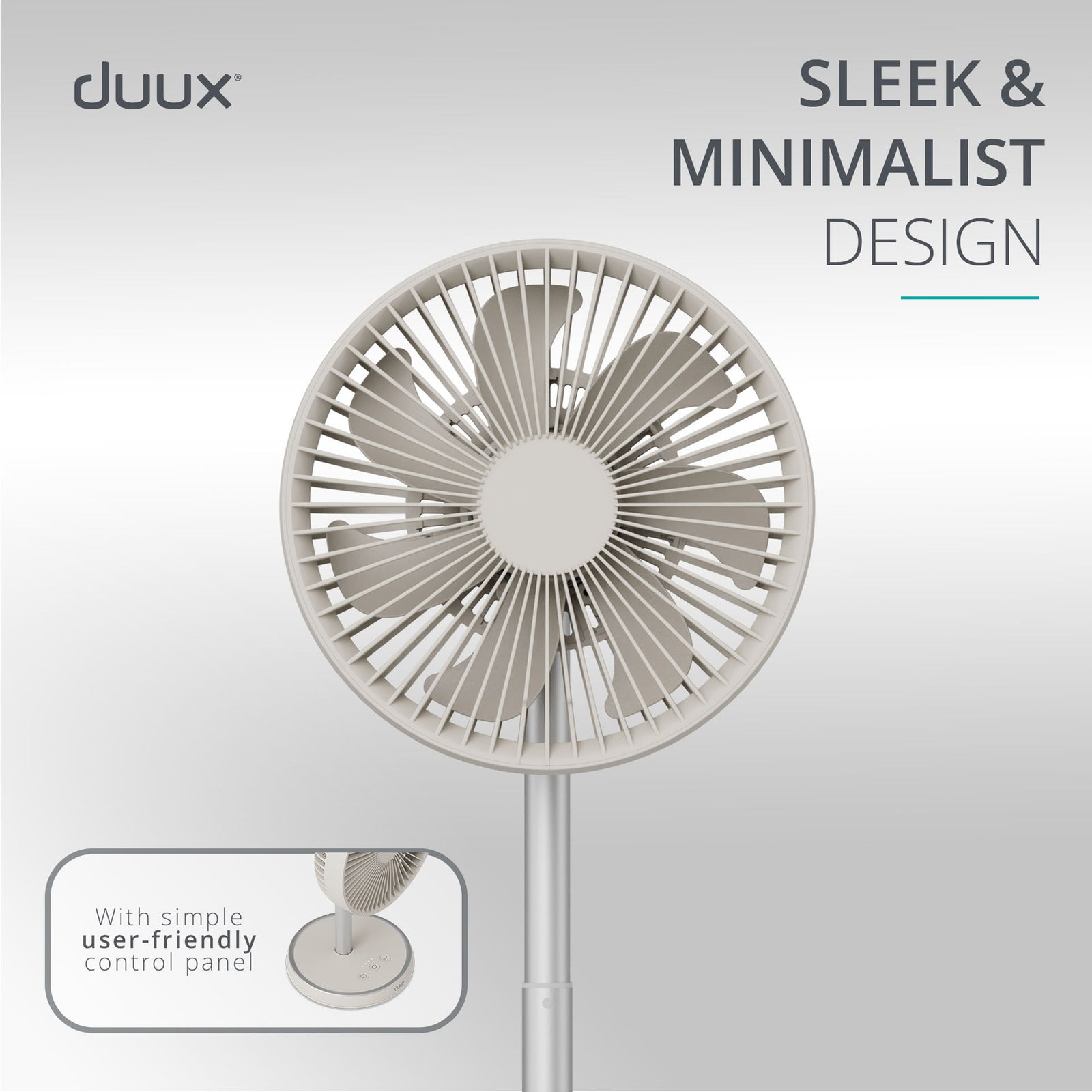 Rize Portable Fan With Rechargeable Battery | Off White
