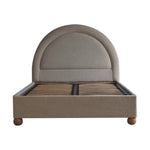 Solid Wood Cream Boucle Double Bed
