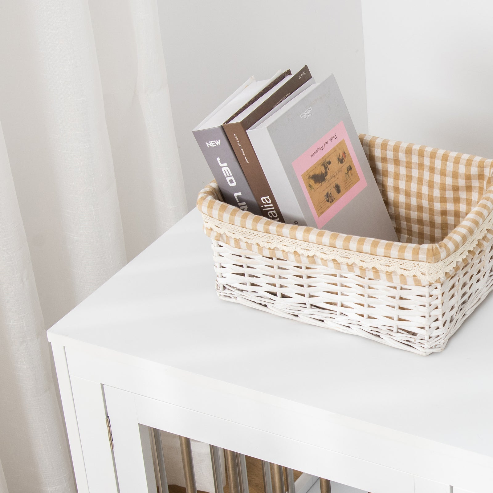 Dog Crate End Table W/ Two Doors - Medium Dogs