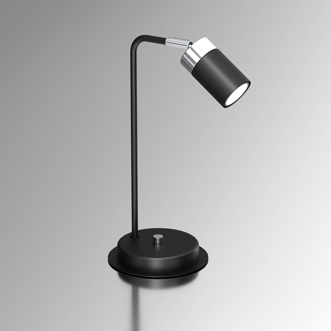 Joker Hand Made Designer Table Lamp In Matt Black And Chrome