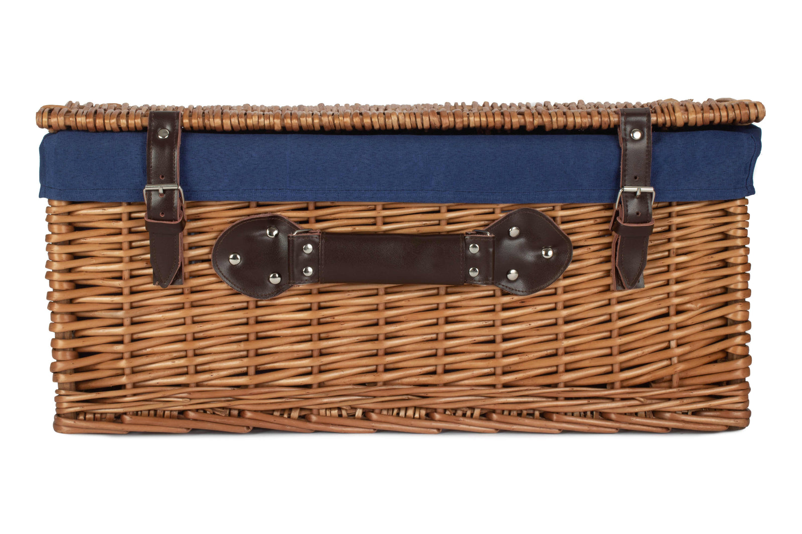 Wicker 56cm Double Steamed Picnic Basket | Blue