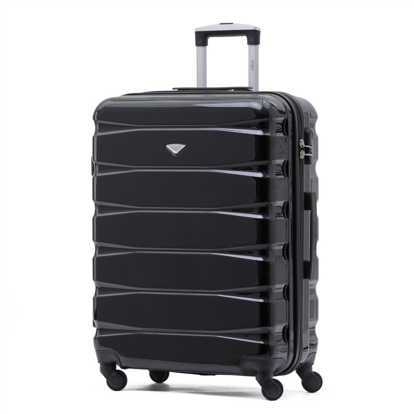 25" Medium Suitcase Check-in Hold Luggage Hard Shell 4 Wheels Tsa Lock | Medium | Black Gloss