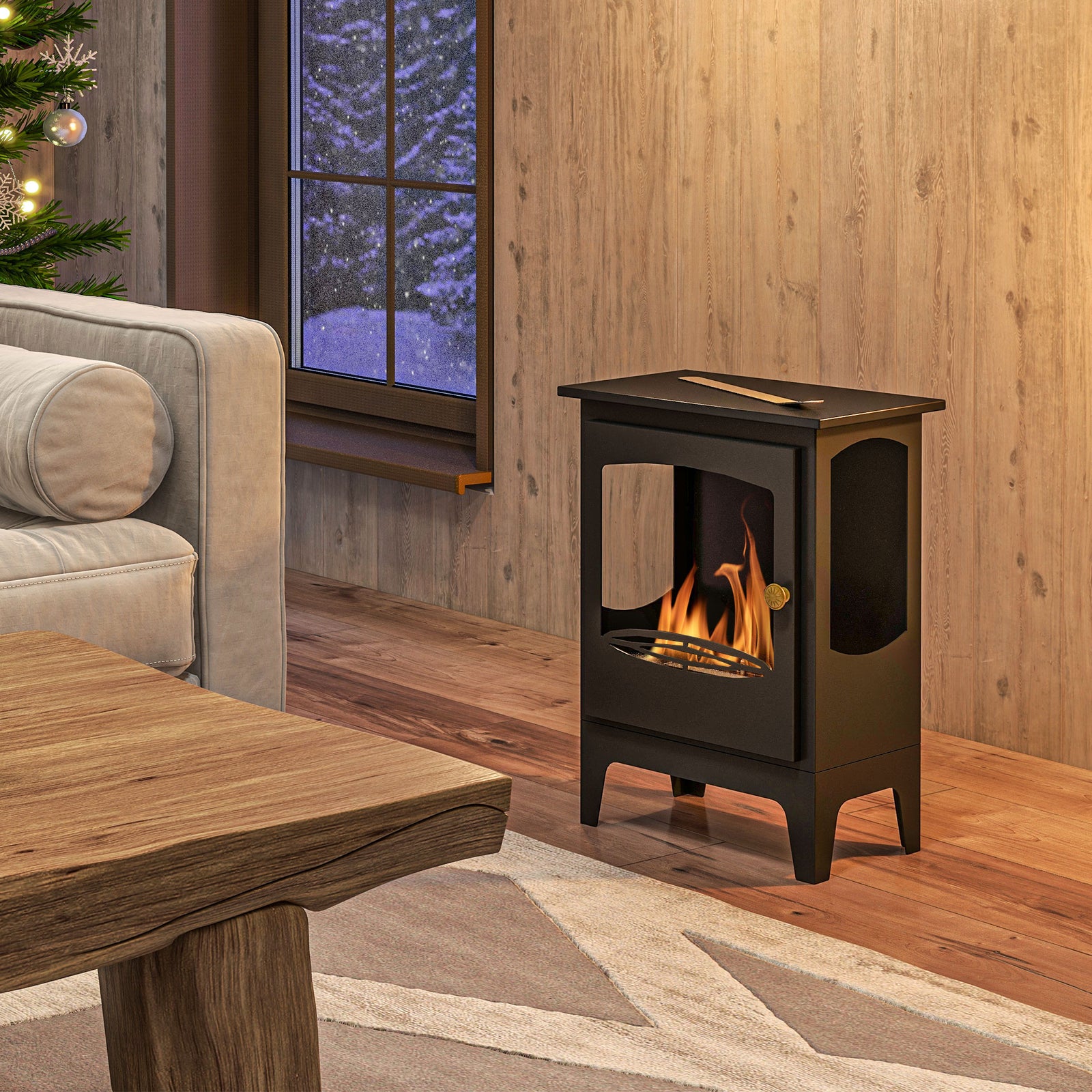 Freestanding Bioethanol Fireplace Ethanol Fireplace 0.9l