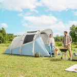 Inflatable Camping Tent W/ Air Pump, 2-3 Person Blow Up Tent | Blue