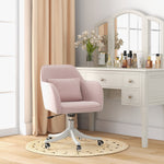Office Chair W/ Massage Lumbar Pillow Wheels | Pink