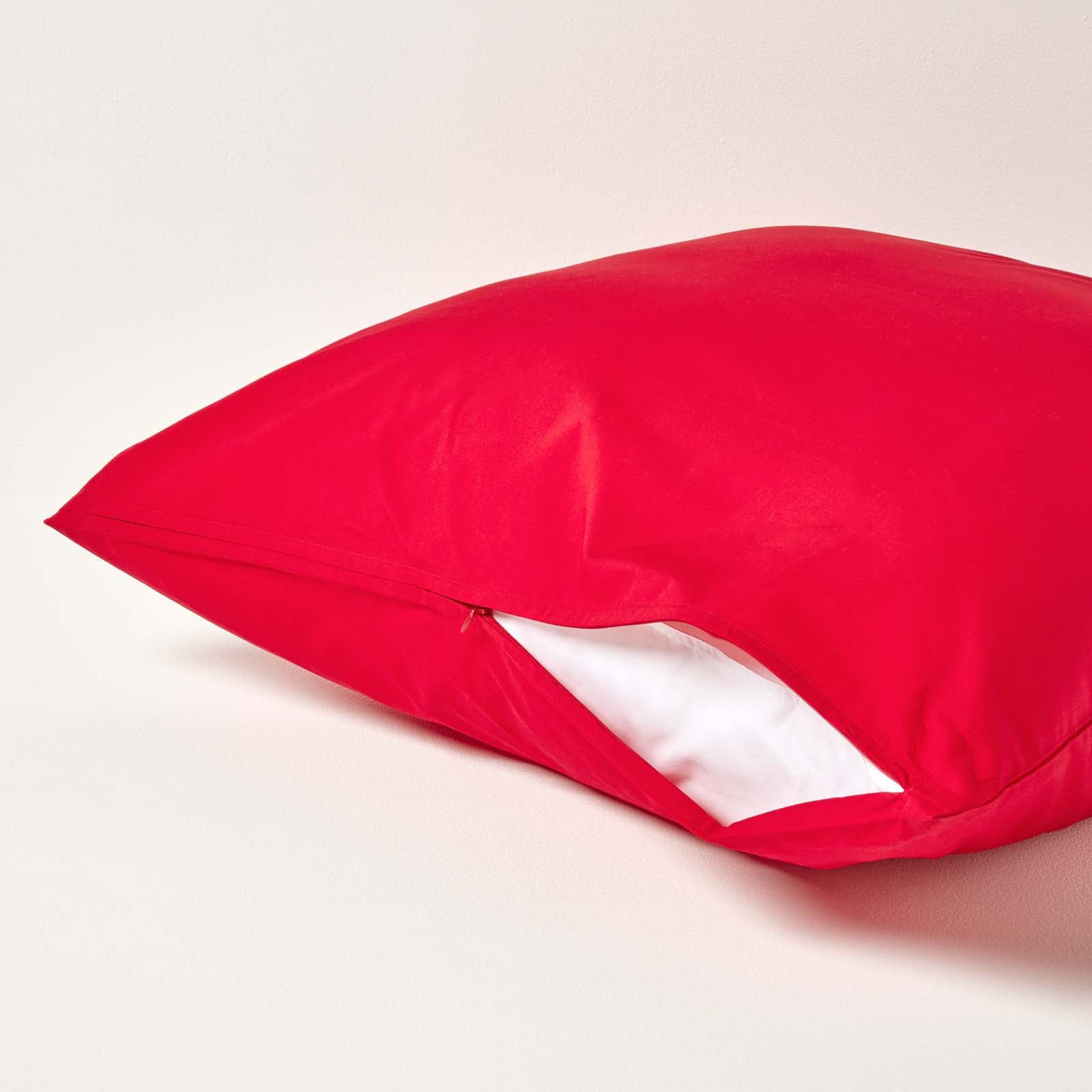 Continental Egyptian Cotton Pillowcase 200 Tc | 80cm x 80cm | Red