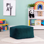 Theo Cord Bean Bag Pouffe Footstool | Teal