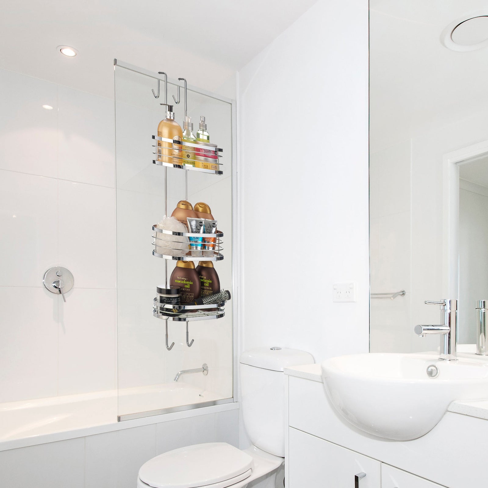 Over Shower Hanging Rack - Chrome