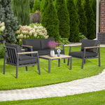 4 Piece Outdoor Conversation Set W/ Cushions