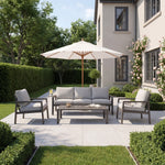 Lesina 4 Seat Outdoor Patio Conversation Set | Grey