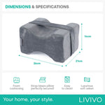 Orthopaedic Leg Pillow With Strap Fleece | One Size | Grey