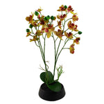 43cm Pink Yellow Artificial Orchid In Ceramic Planter
