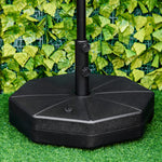 Octagonal Parasol Base Umbrella Stand, Black
