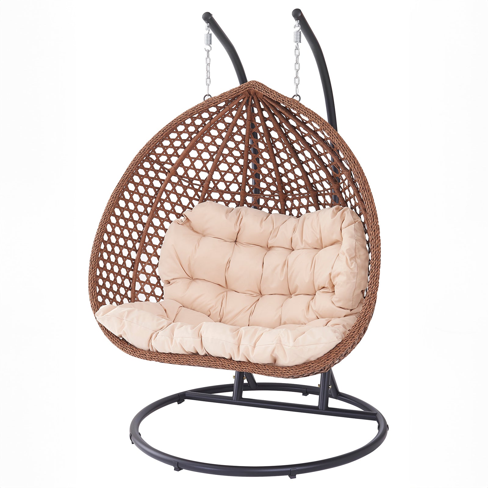 Henley Double Swing Egg Pod Chair | Cream