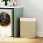 55l Laundry Hamper With Removable Washable Liner Bag | Natural