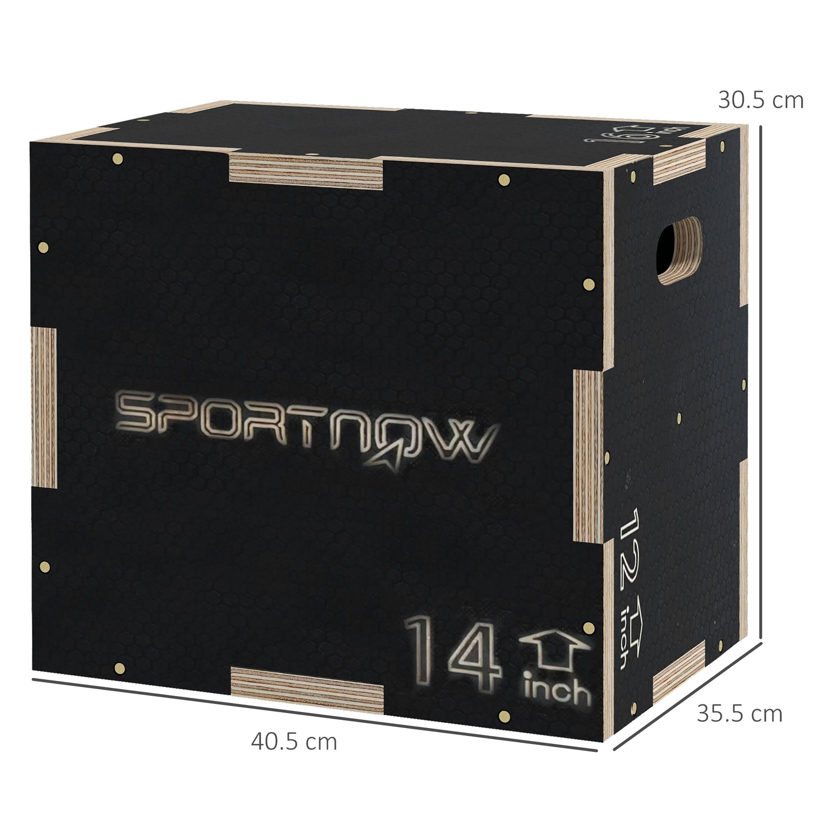 Pylometric Jump Box, Wooden Pylo Box For Home Gym | Black