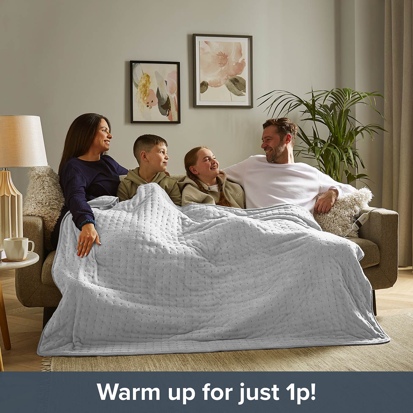 Comfort Control Heated Throw | Gray