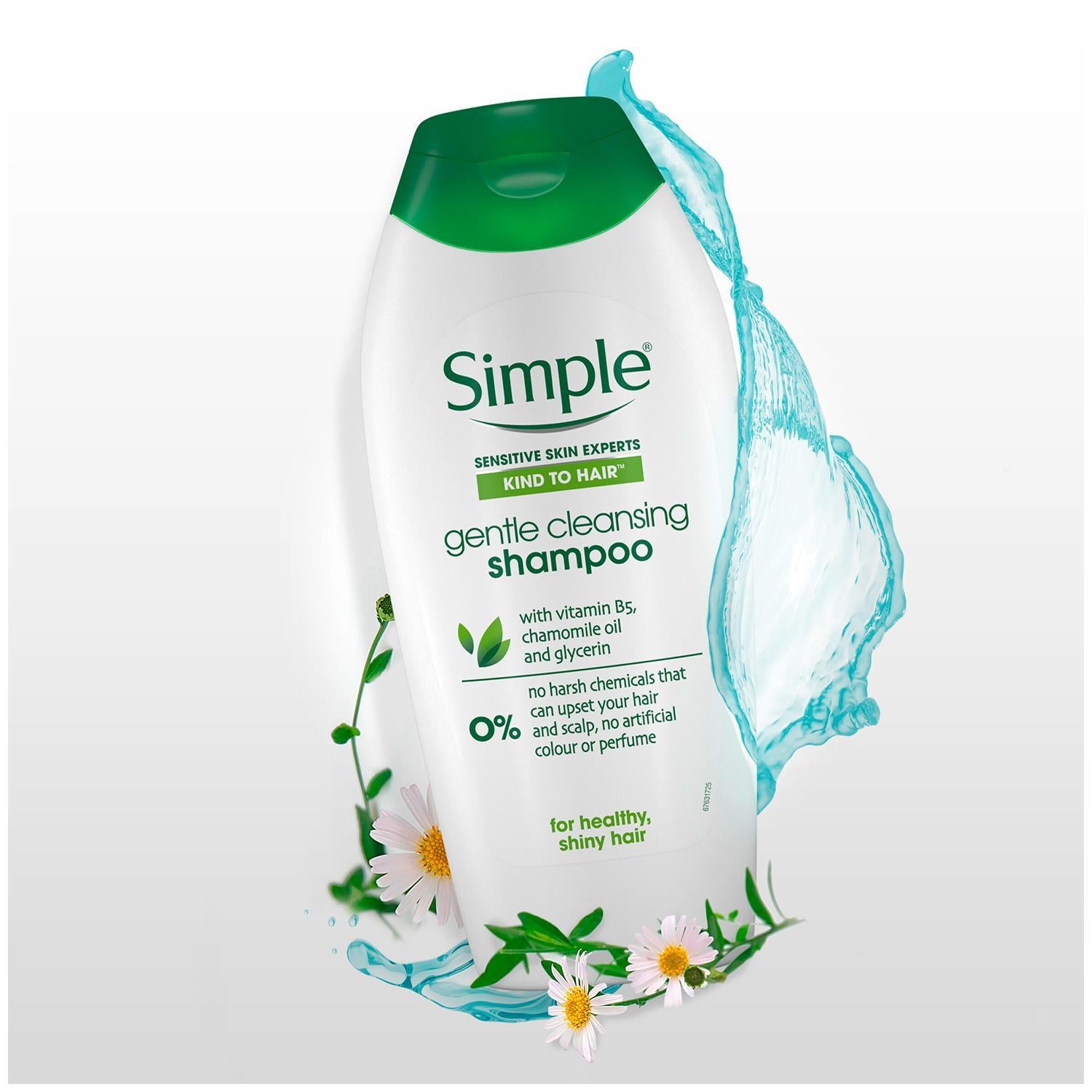 Simple Hair Shampoo Conditioner 400ml & Shower Gel 675ml Bundle