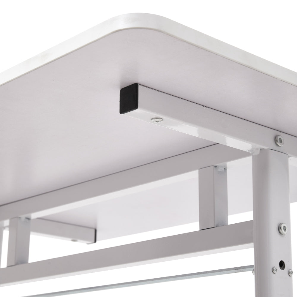 Manual Standing Height-adjustable Desk Computer Desk With Wheels | Medium