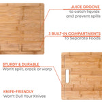 BlauKe Wood Cutting Board For Kitchen 43x32cm - Extra Large Bamboo Cutting Board With Juice Groove, Butcher Block, Chopping Board