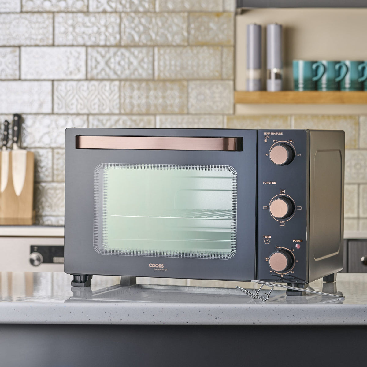 Cooks Professional 28l Mini Oven - Electric Countertop Cooker 1500w