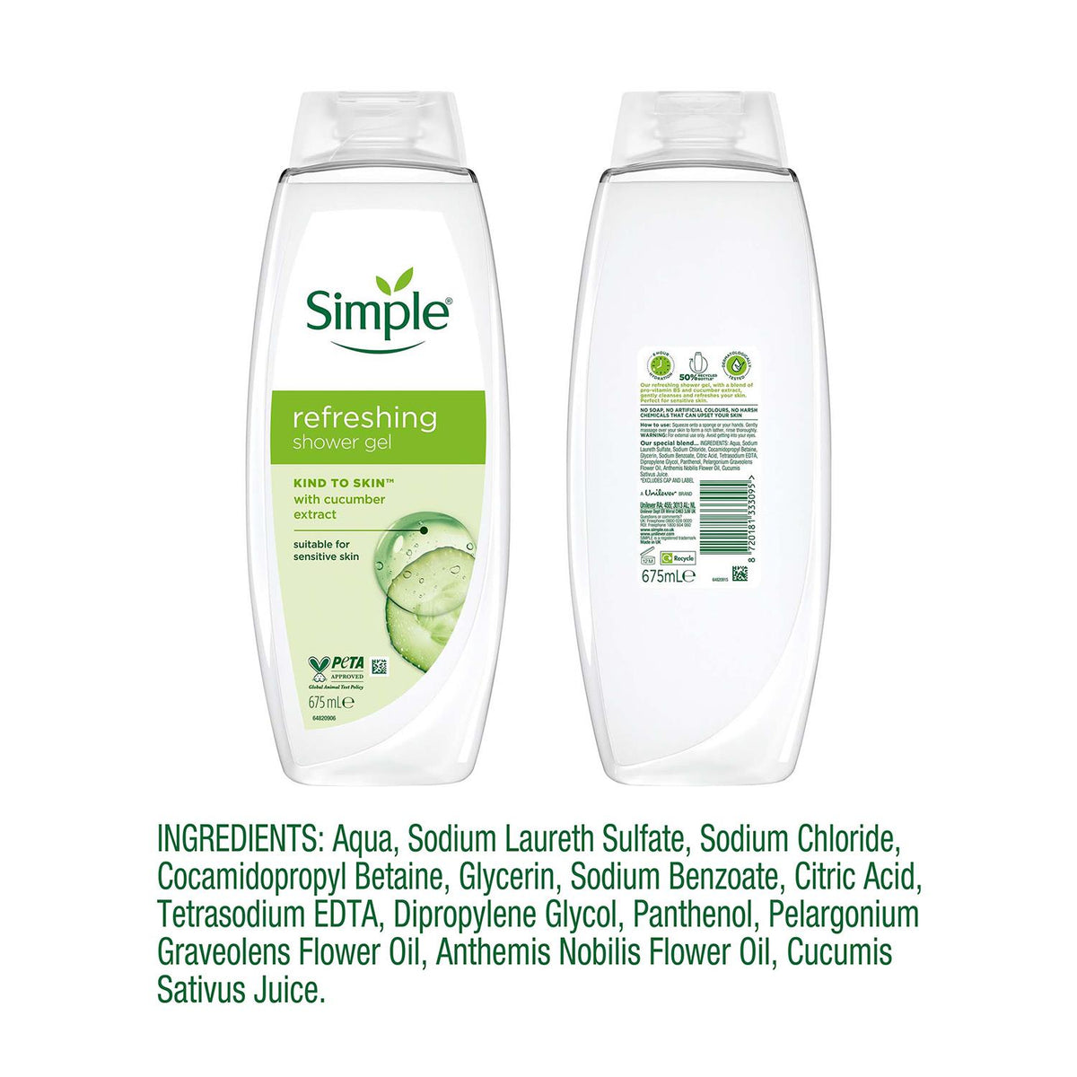 Refreshing Shower Gel 675ml Multipack | Set of 24