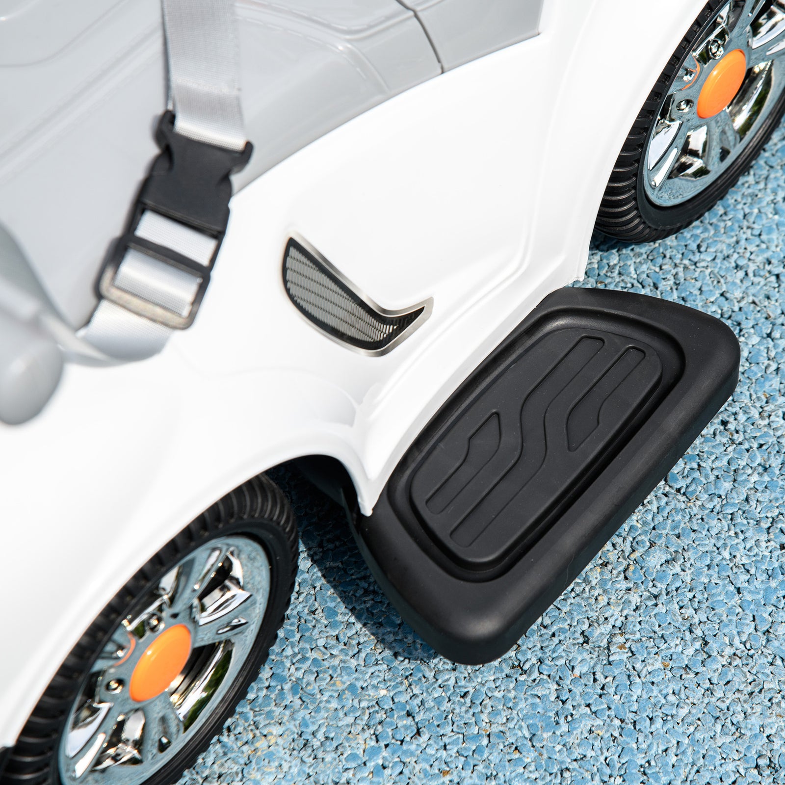 3 In 1 Ride On Push Car, Cartoon Robot Foot To Floor Slider | White