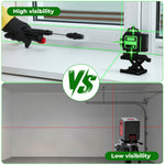 Laser Level 4d 16 Line 360° Green Self -leveling With Remote Tripod | Green