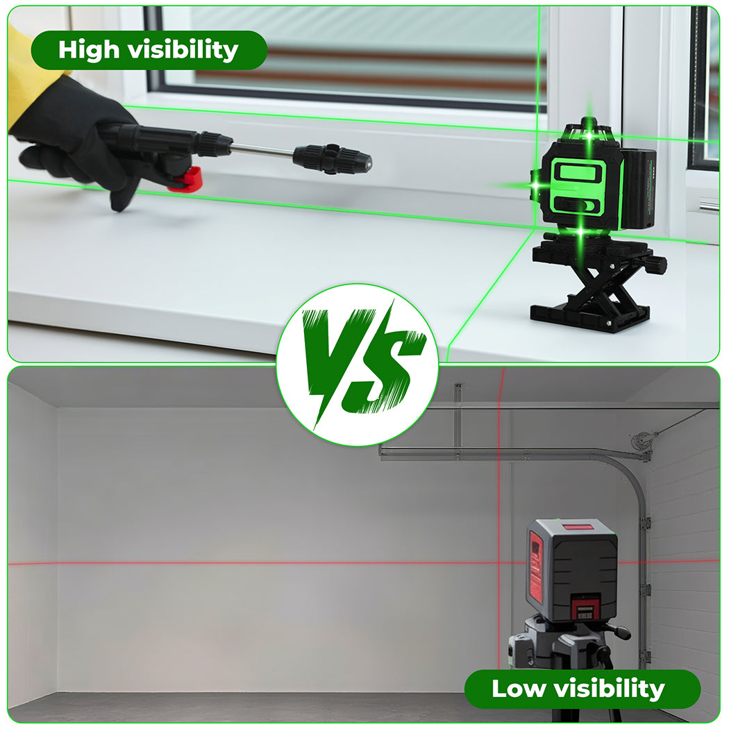 Laser Level 4d 16 Line 360° Green Self -leveling With Remote Tripod | Green