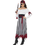 Pirate Lady Costume, Black & White | Medium