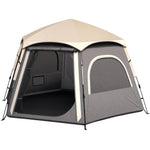 Instant 2/3/4 Person Dome Tent, Hexagonal | Dark Grey